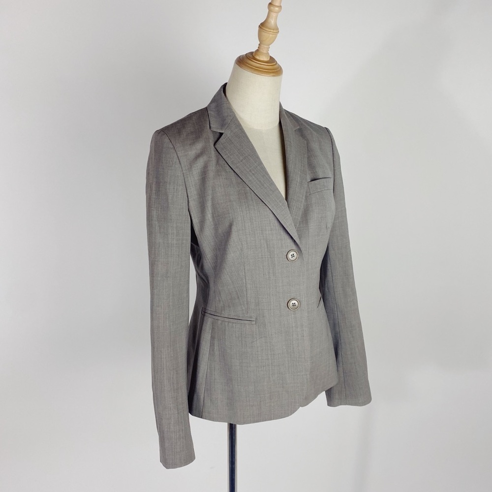 BANANA REPUBLIC Stretch All Season Wool Blazer Gray Womens 4